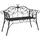 vidaXL Gartenbank 130 x 47 x 90 cm Schwarz