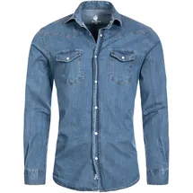 Rock Creek Jeanshemd Blau S