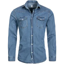 Rock Creek Jeanshemd Blau S