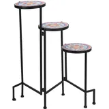 AMBIANCE Blumenständer Mozaika, 3 Ablagen, 68 cm,