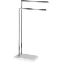 Wenko Noble Handtuchständer Silber/Weiß