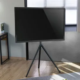 pro.tec Valle TV-Ständer 137 x 85,5 x 46,5 cm Schwarz Aluminium/Metall/Stahl