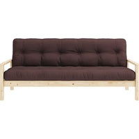 Schlafsofa KARUP DESIGN "KNOB" Sofas Gr. B/H/T: 205 cm x 79 cm x 95 cm, gleichschenklig, Klar lackiert, braun (brown) Einzelsofas