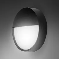 Brumberg Eye LED-Außenwandleuchte, halb, Schwarz