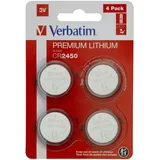 Verbatim Lithium Battery CR2450 3V (4-Pack)