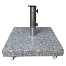 FRG Schirmständer Granit 50 kg eckig Grau/Silber