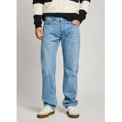 Loose-fit-Jeans PEPE JEANS "LOOSE JEANS", Herren, Gr. 34, Länge 34, blau (light used rigid), Denim/Jeans, Obermaterial: 100% Baumwolle, casual, loose fit, Jeans