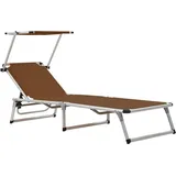 Maison Exclusive - Klappbare Sonnenliegen Mit Dach 2 Stk. Alu Tex