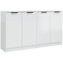 vidaXL Sideboards 2 Stk. Hochglanz-Weiß 60x30x70 cm Holzwerkstoff