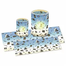 Ursus Laternenzuschnitte Piraten, Transparentpapier 115g/qm 15,5x37cm, VE=25 Blatt