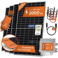 Solarway Balkonkraftwerk 2000W Solaranlage Steckerfertig WIFI Komplettset Photovoltaik Anlage 600/800/2000W