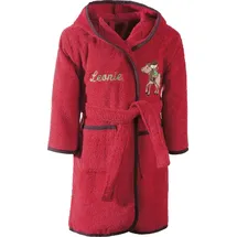 Erwin Müller Frottier Kinder-Bademantel mit Kapuze in rot | Gr.: 134/140