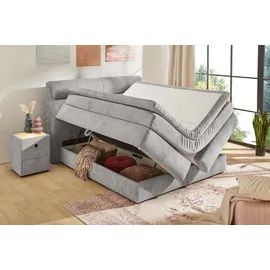 Jockenhöfer Gruppe Boxspringbett »Queen, inklusive Strauraum/Bettkasten« 7-Zonen-TTFK-Matratze, KS-Topper, verschiedene Härtegrade wählbar grau