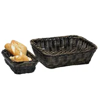 APS GN 1/2 Korb, 40292 , Höhe: 10 cm, mit Edelstahldraht im Rand, Polypropylen, schwarz-braun