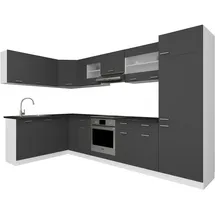 VCM Winkelküche L-Form 505 cm Weiß