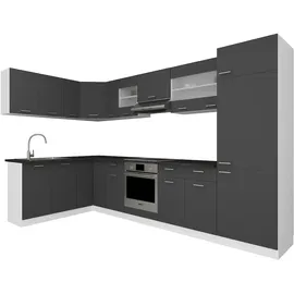 VCM Winkelküche L-Form 505 cm Weiß