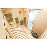 XXL Luxus Infrarotsauna+Infrarotkabine Kombi-SET 210x160 Sauna+Saunaofen 6-Pers.