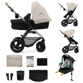 Kinderkraft MOOV 2 4-in-1 AIR Kombikinderwagen, Moonlight Grey, Kinderwagen 2 in 1