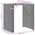 vidaXL Garten-Bartisch mit Holzplatte Grau 105x80x110 cm Polyrattan