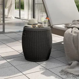 furnicato 4-in-1 Gartenbox 42,5 x 44 x 42,5 cm Schwarz