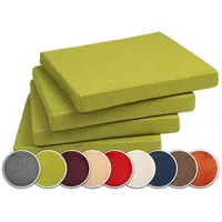 Sunnypillow 4er Set Stuhlkissen mit Bindebänder - 40 x