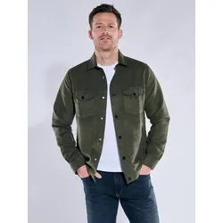 engbers Herren Hemd uni grün regular Kent-Kragen - S