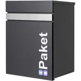 ML-Design Paketbriefkasten Stahl, Paketbriefbox Briefkasten Paketfach 44x58x35 cm