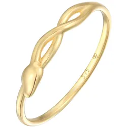 Elli PREMIUM Schlange Infinity 375 Gelbgold Ringe   Damen 