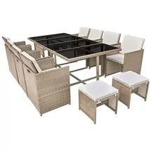 vidaXL Garten-Essgruppe 13-tlg. beige