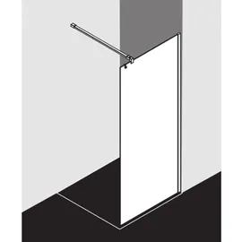 Kermi Xb Glasanlage XBWIA12020VAK 118-120x200cm, silber hochglanz, ESG klar
