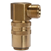 Riegler Temperierkupplung DN 9 mit Außengewindeanschluss, G 3/8 90°