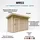 TIMBELA Gartenhaus 1,61 x 4,11 m Grau