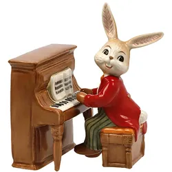 Osterhase GOEBEL "Figur Hase - Kleiner Virtuose", bunt, B:6cm H:9cm T:7cm, Steingut, Dekofiguren, Osterfigur, Dekofigur, Ostern, Osterdekoration