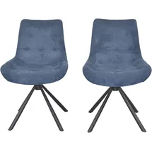Hofmann Living And More Polsterstuhl, (Set), 2 St., Cord-Polyester, blau