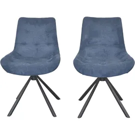 Hofmann Living And More Polsterstuhl, (Set), 2 St., Cord-Polyester, blau