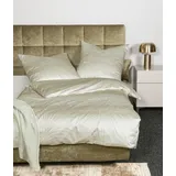 JANINE Bettwäsche "Interlock-Jersey55101 06", grün (seegras), B/L: 135cm x 200cm, , Interlock-Jersey, B/L: 80cm x 80cm, Interlock-Jersey, Obermaterial: 100% Baumwolle, Bettwäsche, mit Reissverschluss