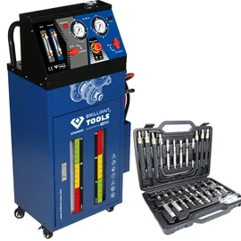 BRILLIANT TOOLS Getriebespülgerät für Automatikgetriebe inklusive 35-tlg Adapter-Satz