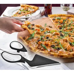 Pizzaschere aus Edelstahl - Griffe mit Silikonbeschichtung - Sauberes Portionier...