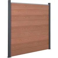 vidaXL Zaun-Set 699 x 186 cm Braun/WPC