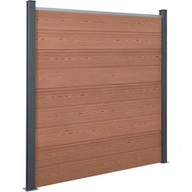 vidaXL Zaun-Set 699 x 186 cm Braun/WPC