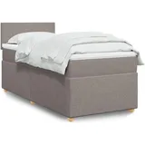 vidaXL Boxspringbett 180 x 200 cm Taupe
