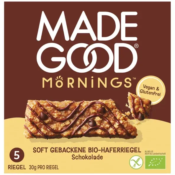 MadeGood Mornings Haferriegel Chocolate Chip bio (5St)