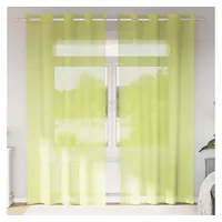 VidaXL Voile Vorhänge mit Ösen 2 Stk. Apfelgrün 140x225