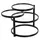 Haku-Möbel HAKU Möbel Couchtisch Sicherheitsglas schwarz 58,0 - 140,0 x 50,0 x 43,0 cm