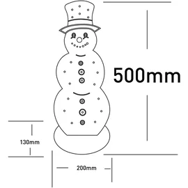 NÄVE Schneemann 50 cm beige