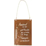 Badeko Dekotafel Gute Freunde 35 cm rostbraun