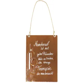 Badeko Dekotafel Gute Freunde 35 cm rostbraun