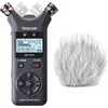 Tascam DR-07X Audio-Recorder mit Fell-Windschutz, Audiorecorder