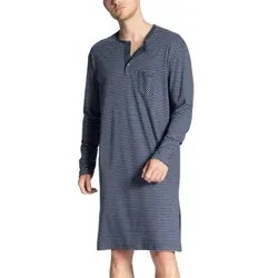 Calida Relax Streamline Nightshirt Blau Baumwolle Medium Herren