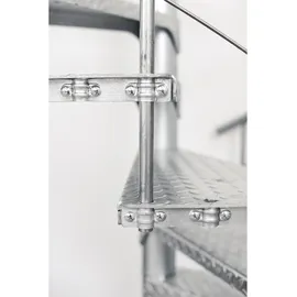 Minka Spindeltreppe Spino 120 cm Durchmesser 305,5 cm Zink